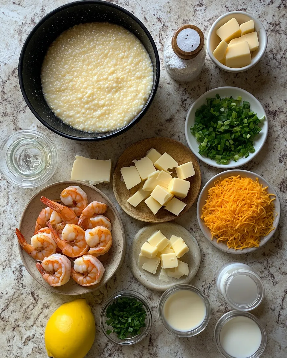 Ingredients for Indulge in the Decadence of Rich & Creamy Shrimp and Grits