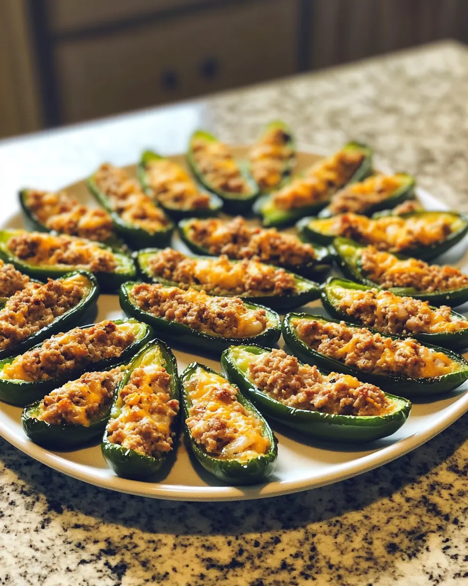 Ingredients for Spice Up Your Snack Game with Sausage and Shrimp Stuffed Jalapeño Poppers