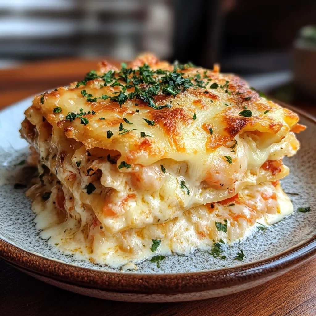 Photo of featured for Decadent Delight: Shrimp & Crab Croissant Lasagna with Cheesy Layers
