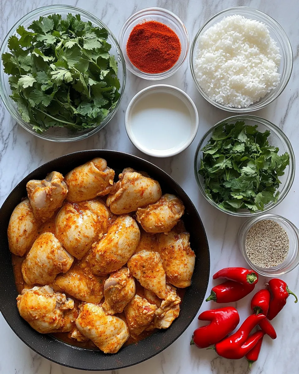 Ingredients for Savor the Heat: Irresistible Spicy Brazilian Coconut Chicken Recipe