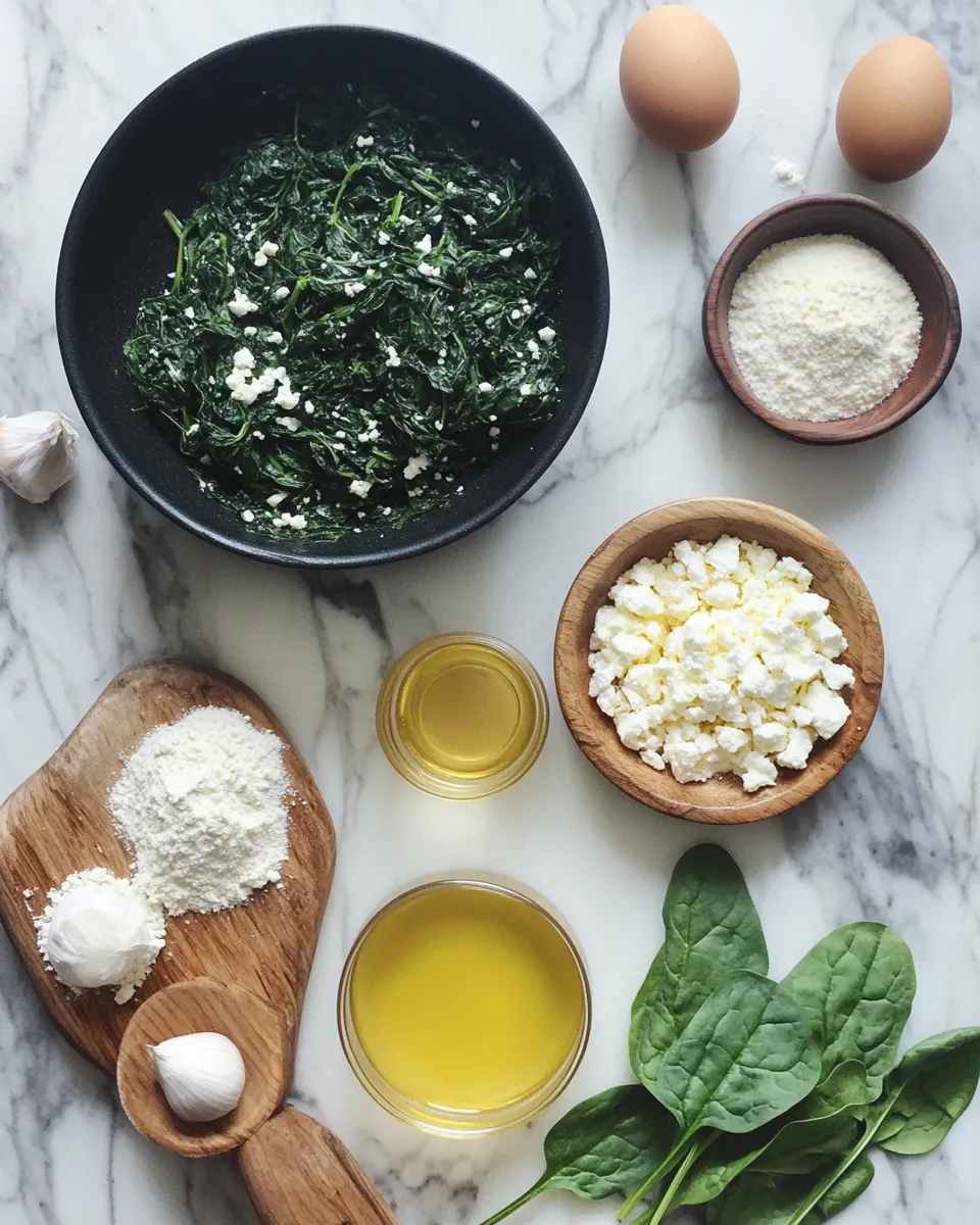 Ingredients for Crispy Delights: Irresistible Spinach and Feta Cheese Crisps You Need to Try
