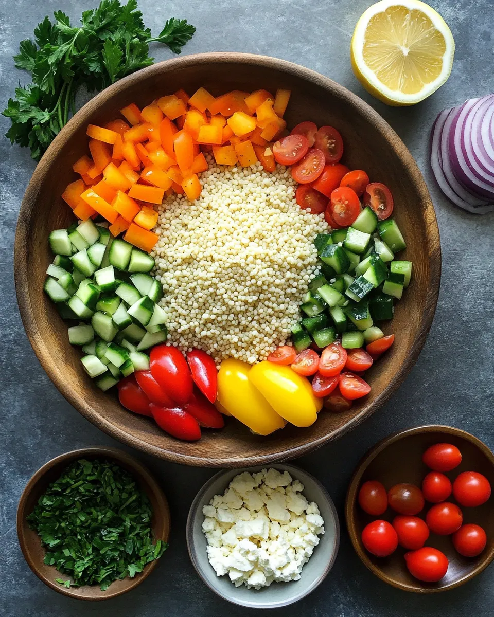 Ingredients for Fresh and Flavorful Spring Couscous Salad to Brighten Your Plate