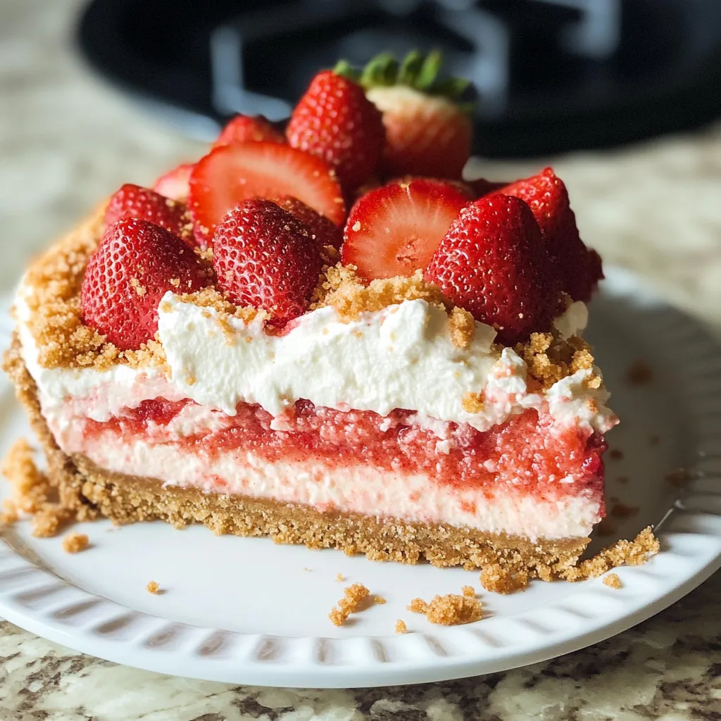 Photo of featured for Decadent Strawberry Crunch Cheesecake: A Sweet Slice of Heaven