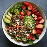 Photo of featured for Sweet Meets Savory: Strawberry Quinoa Salad with Pecan Brittle Delight
