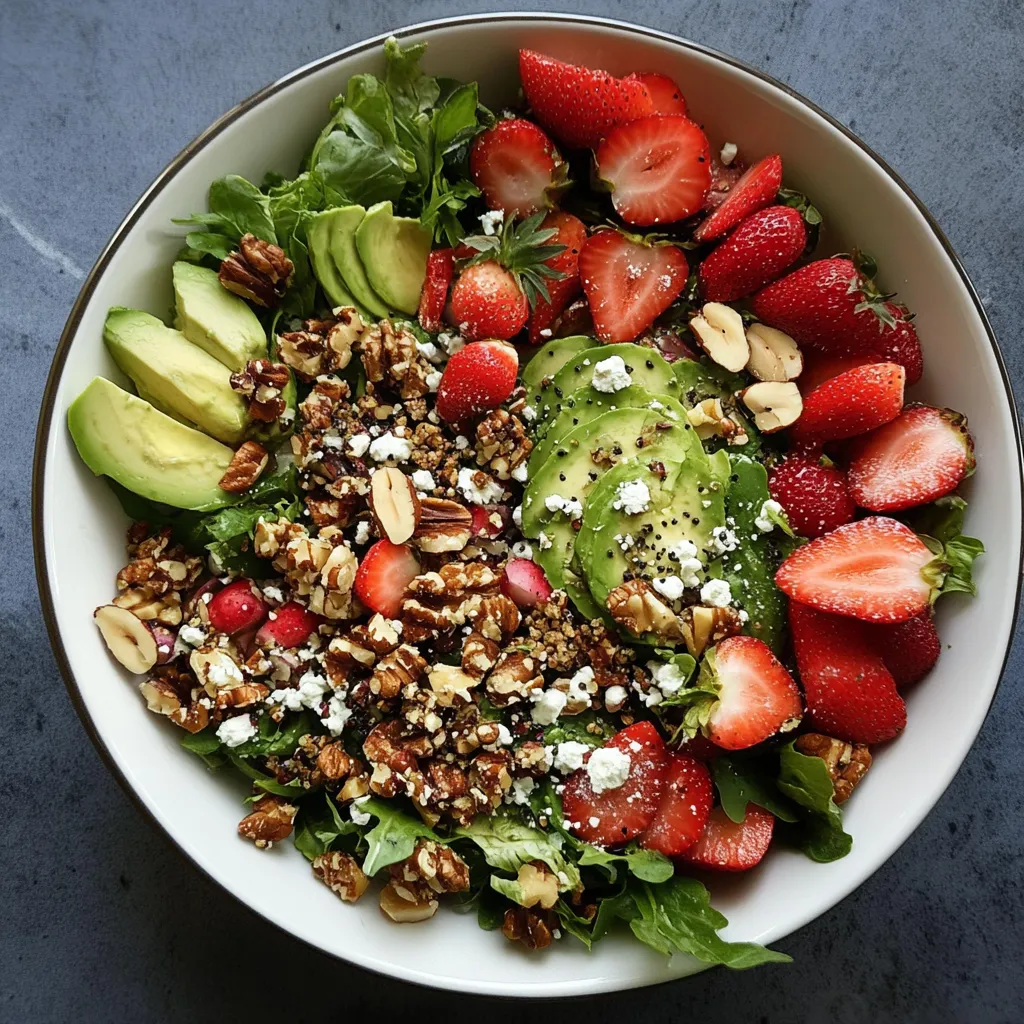 Photo of featured for Sweet Meets Savory: Strawberry Quinoa Salad with Pecan Brittle Delight