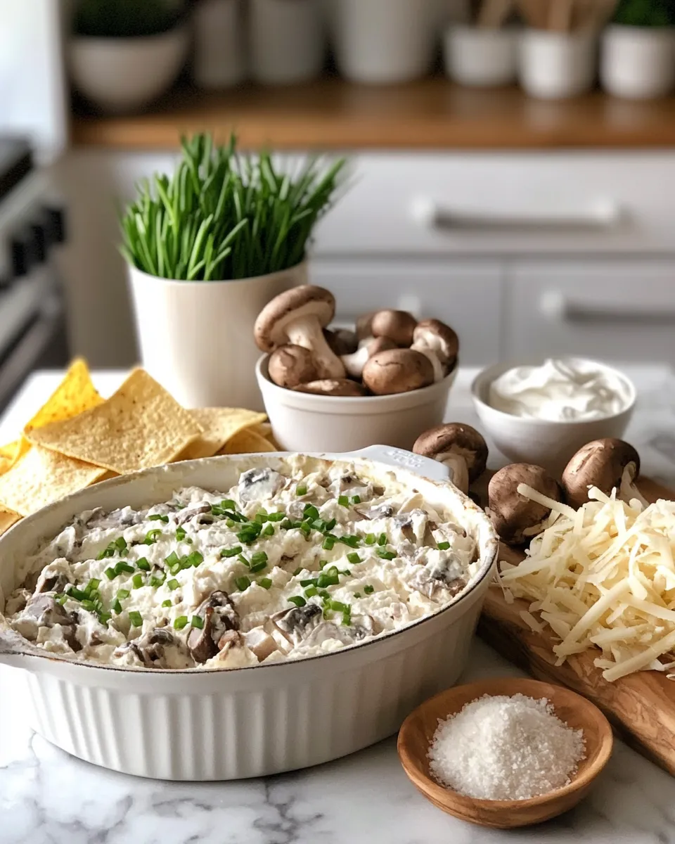 Ingredients for Irresistible Stuffed Mushroom Dip: A Creamy Delight for Every Occasion