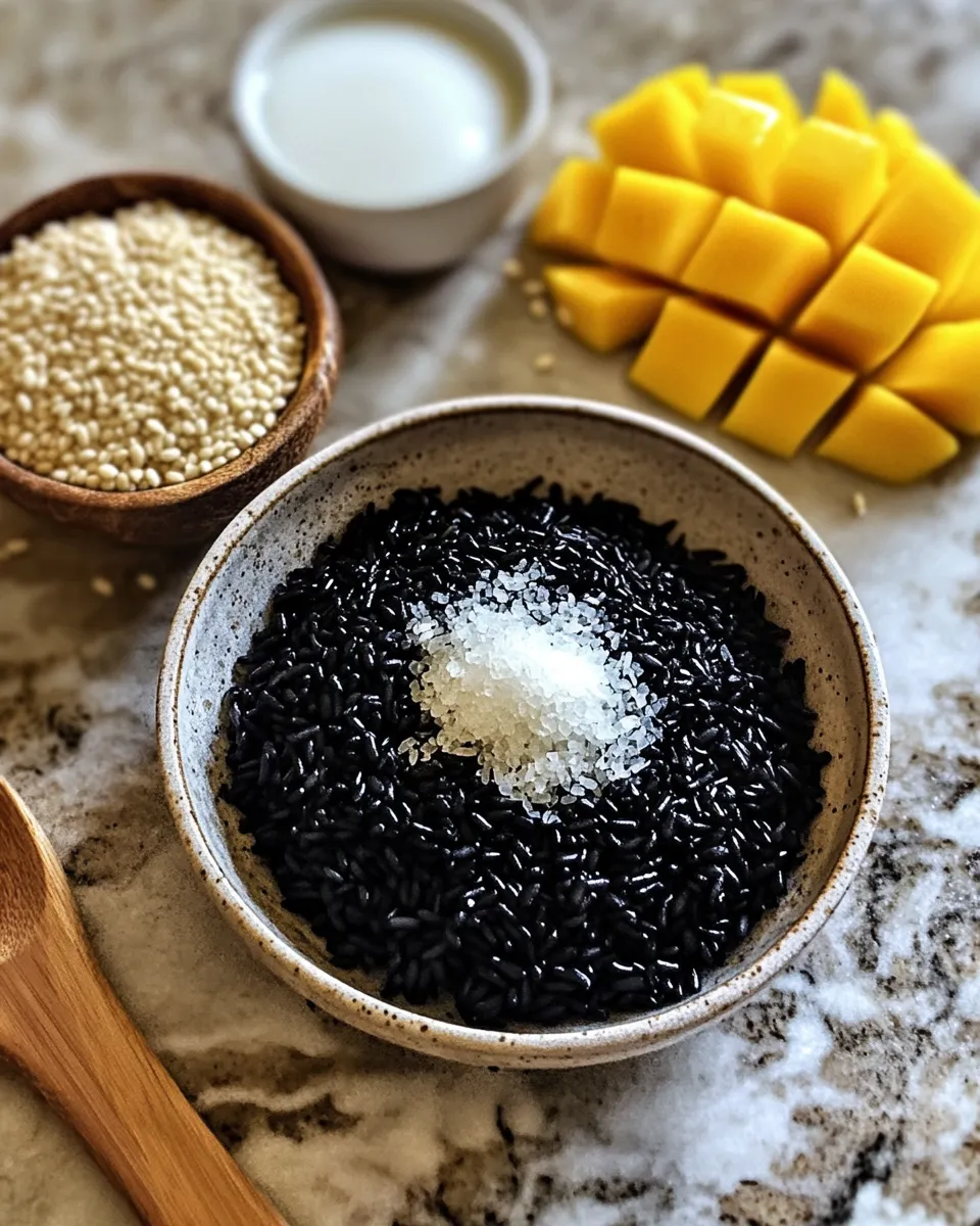 Ingredients for Delightful Decadence: Discover the Magic of Thai Black Sticky Rice Pudding