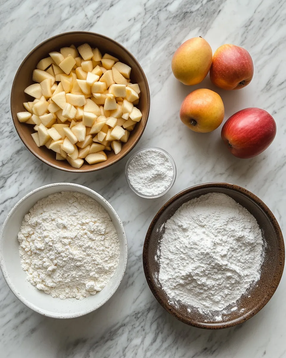 Ingredients for Heavenly Warm Baked Apple Fritters to Satisfy Your Sweet Cravings