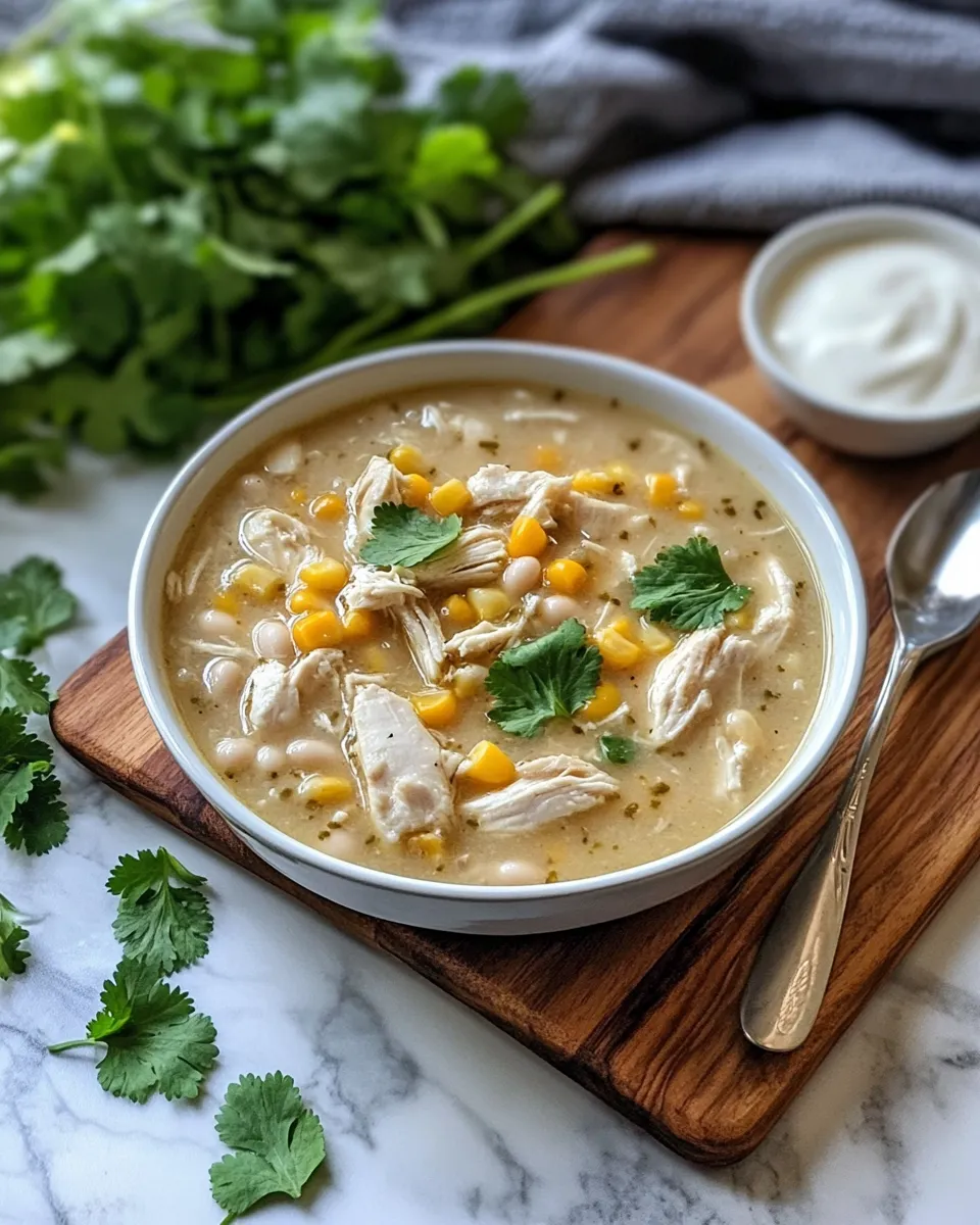 Ingredients for Creamy Comfort: Easy White Chicken Chili in Your Crockpot