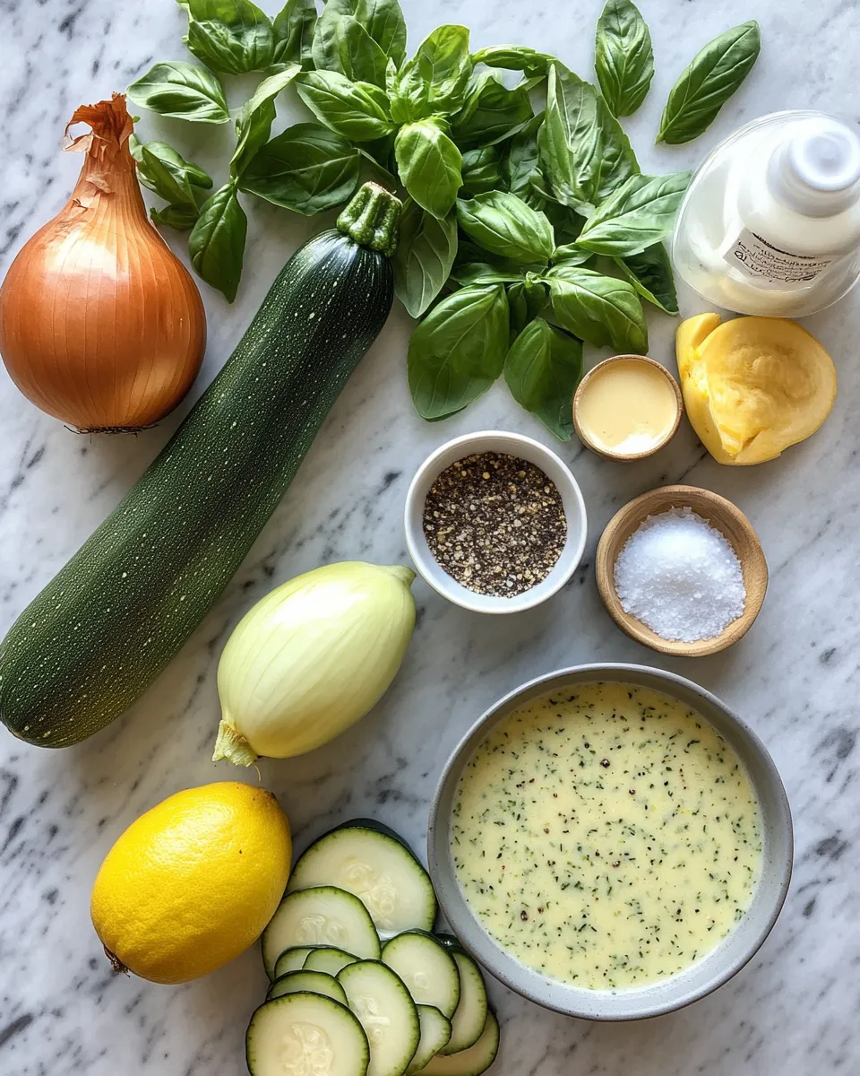 Ingredients for Creamy Zucchini Soup Recipe That Will Make You Crave Summer All Year Long