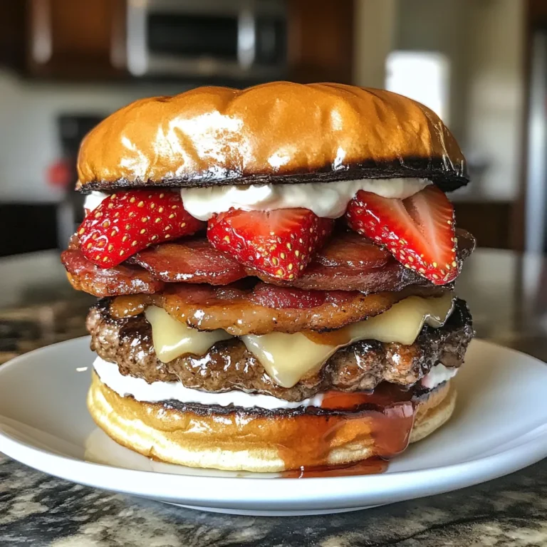 Photo of featured for Bacon Strawberry Shortcake Burger: A Sweet and Savory Summer Sensation