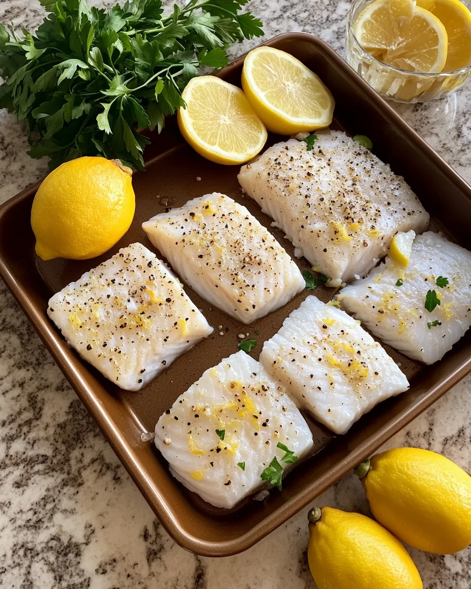 Ingredients for Zesty Baked Cod with Lemon and Garlic: A Flavorful Delight for Seafood Lovers