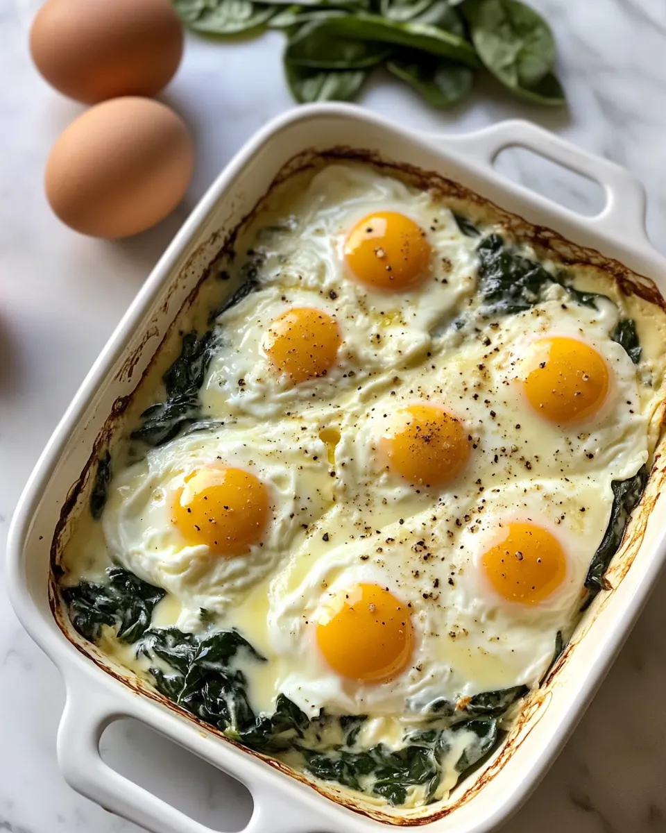 Ingredients for Elevate Your Brunch Game with Irresistible Baked Eggs Florentine