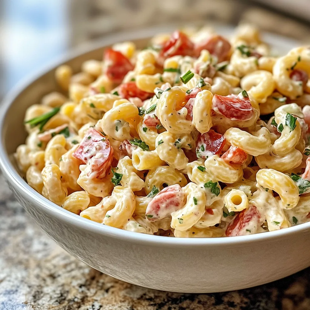 Photo of featured for Savor the Summer: Irresistible BLT Macaroni Salad Recipe