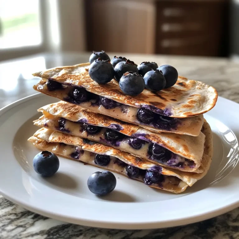 Photo of featured for Deliciously Sweet Start: Blueberry Breakfast Quesadilla Bliss
