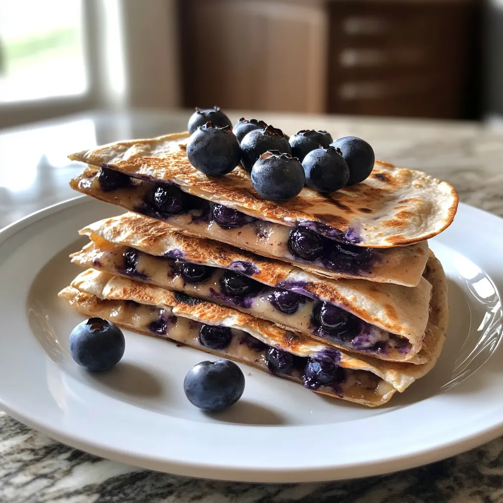Photo of featured for Deliciously Sweet Start: Blueberry Breakfast Quesadilla Bliss