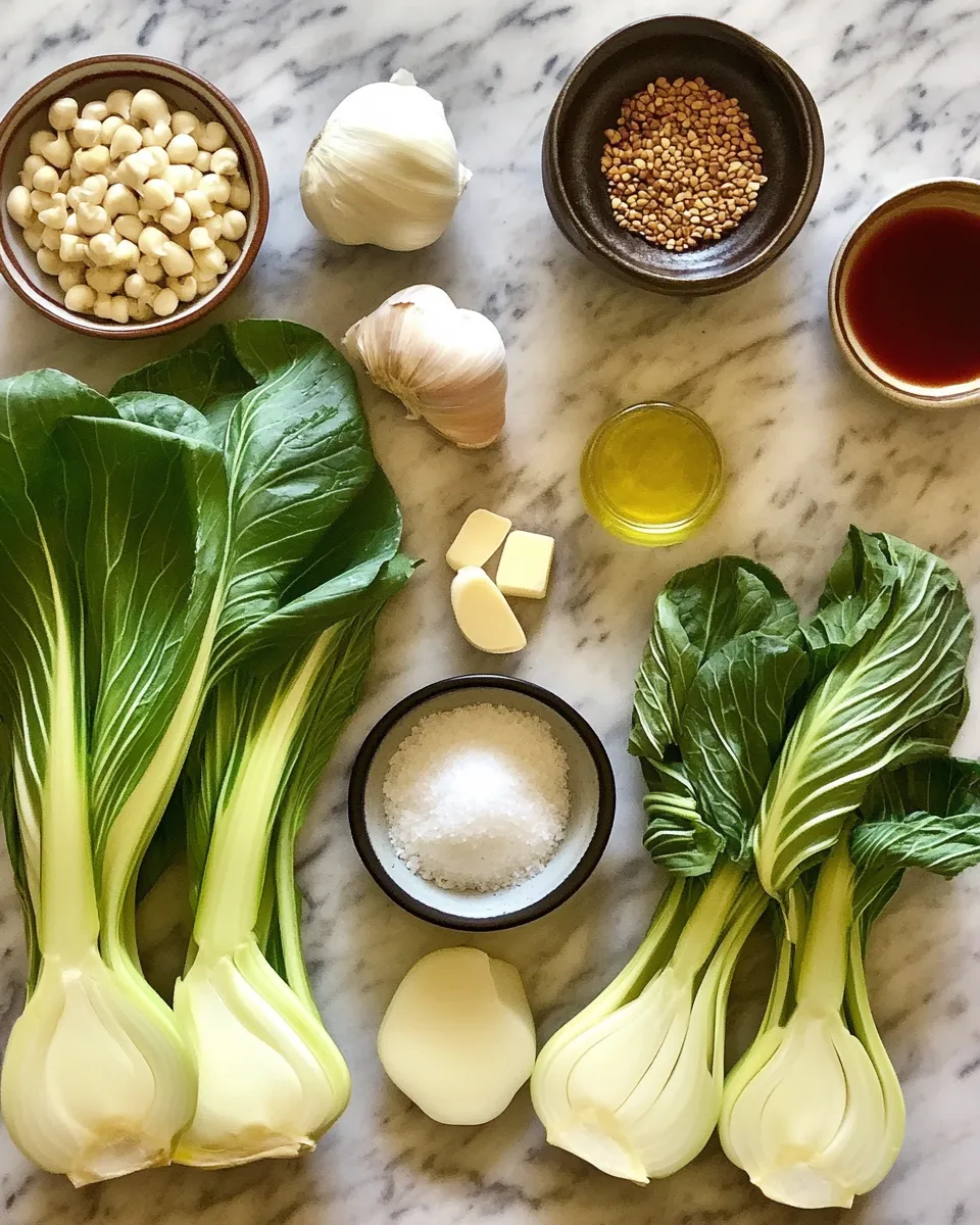 Ingredients for Savor the Flavor: Irresistible Bok Choy with Garlic Sauce Delight
