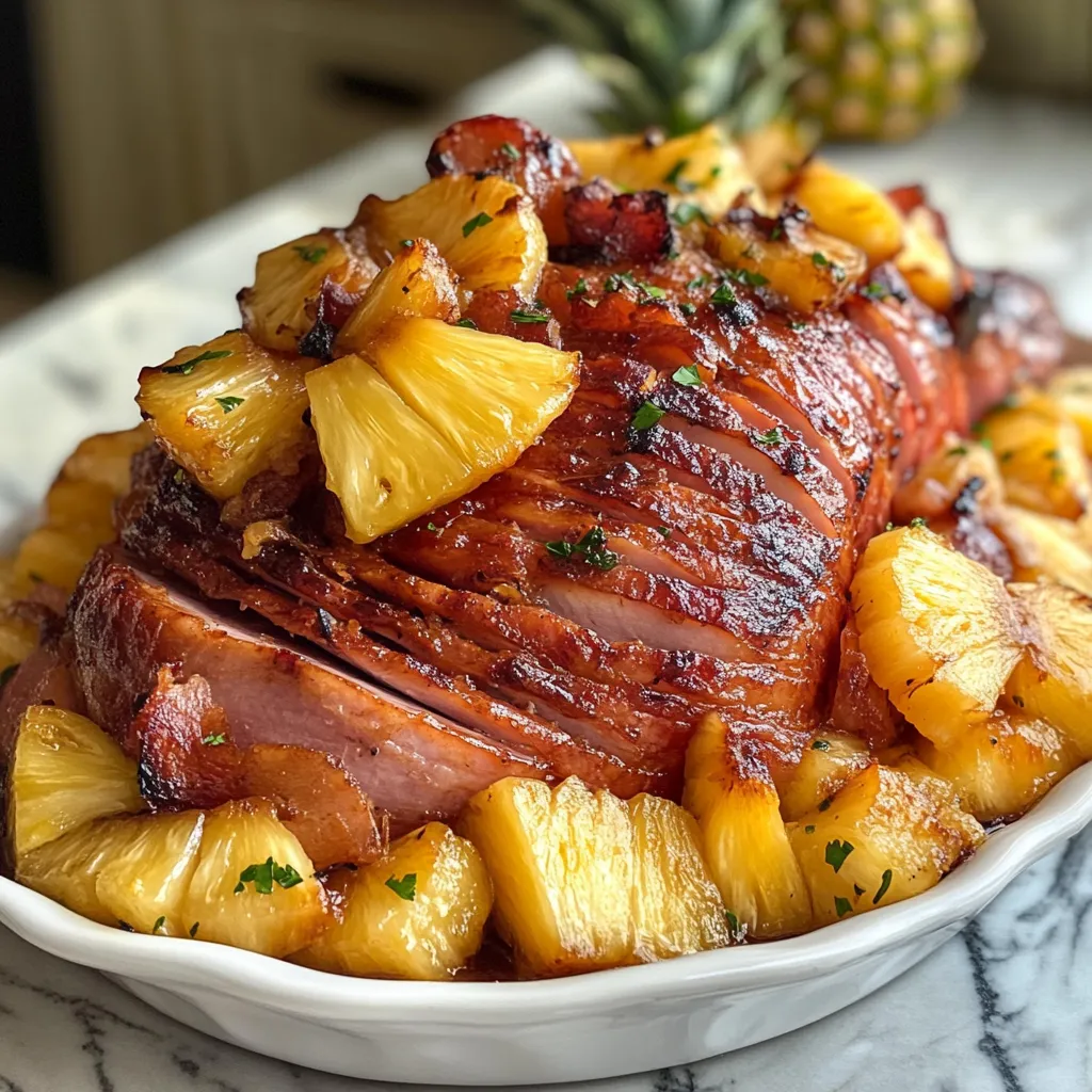Photo of featured for Irresistibly Sweet and Savory Brown Sugar Pineapple Ham Bake Delight