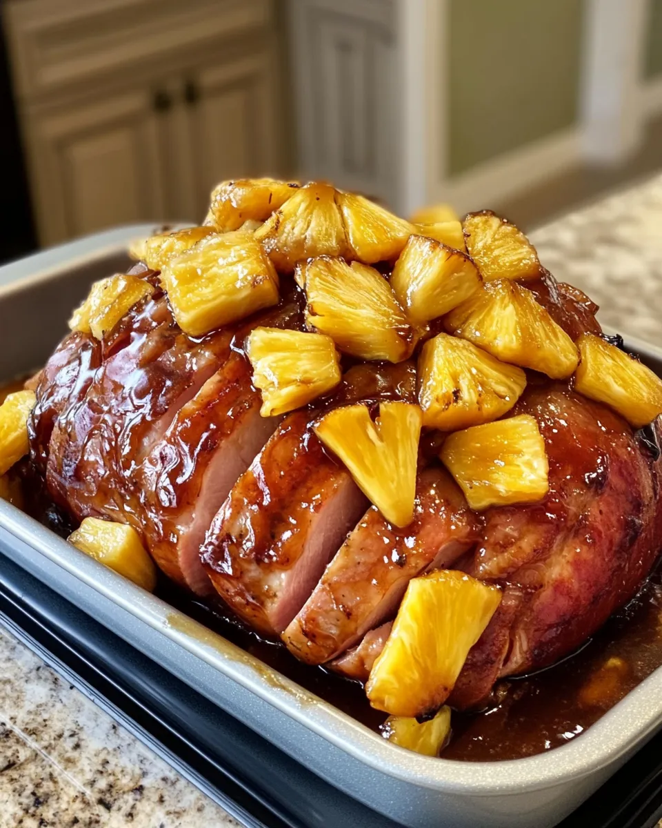 Ingredients for Irresistibly Sweet and Savory Brown Sugar Pineapple Ham Bake Delight