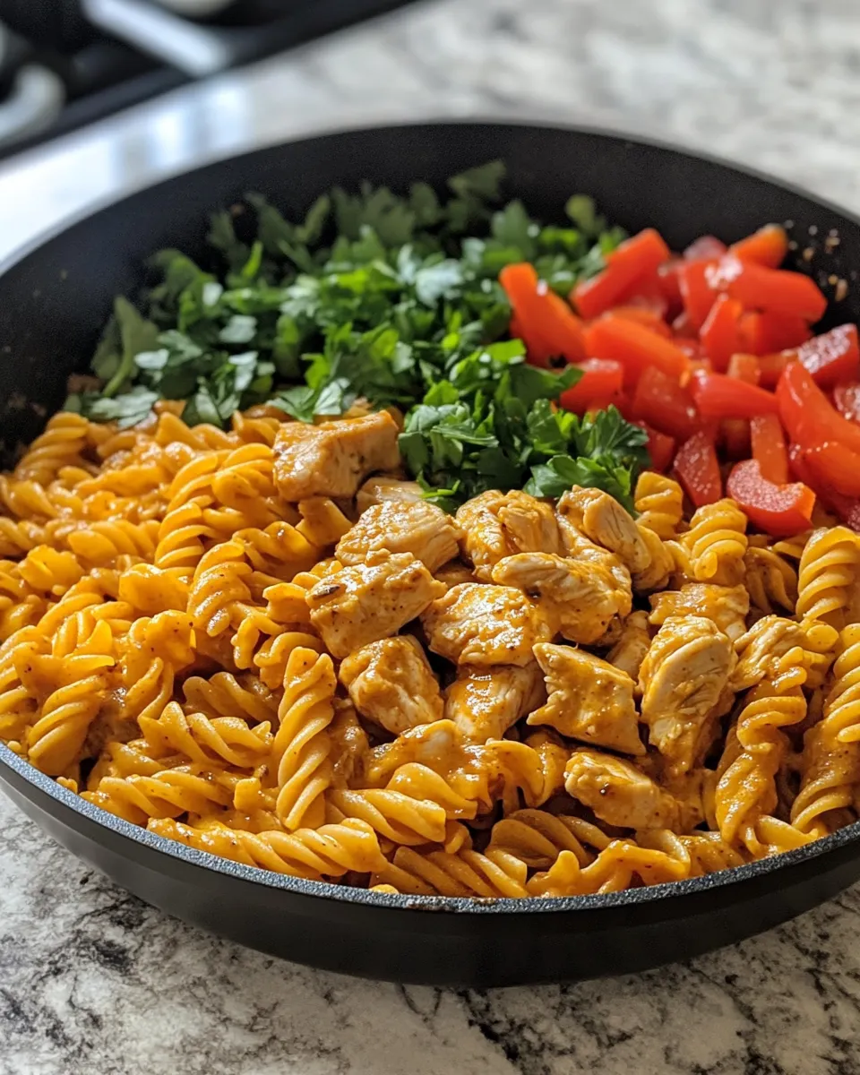 Ingredients for Savor the Flavor: Cheesy Cajun Garlic Chicken Rotini Skillet Delight