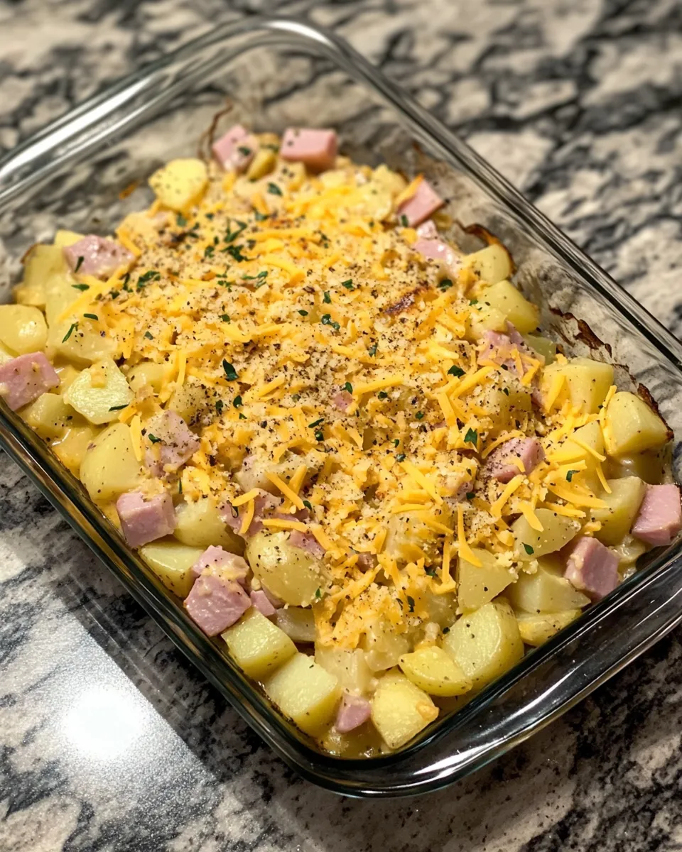 Ingredients for Melting Hearts: The Ultimate Cheesy Ham and Potato Casserole Delight