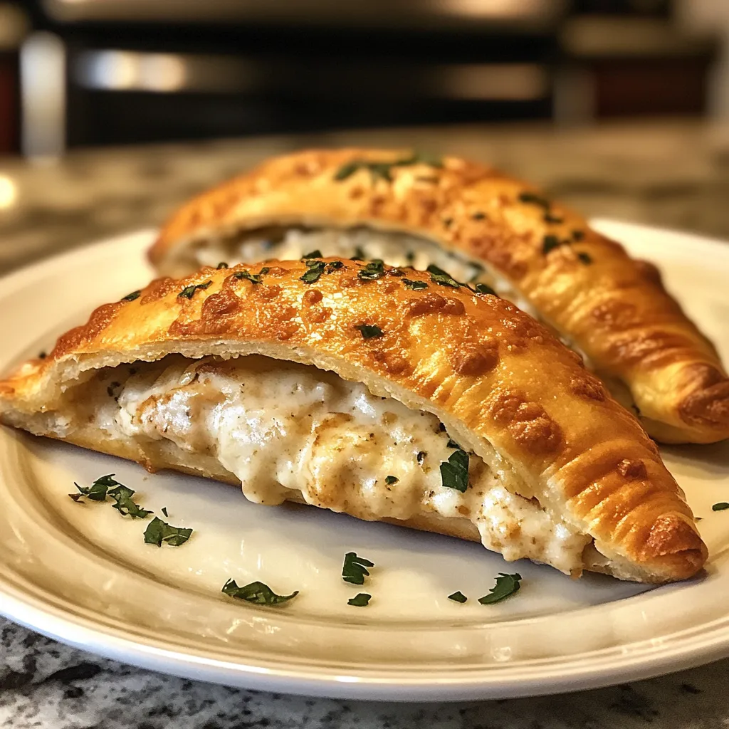 Photo of featured for Crispy Chicken Alfredo Air Fryer Calzones: A Delicious Twist on a Classic Favorite