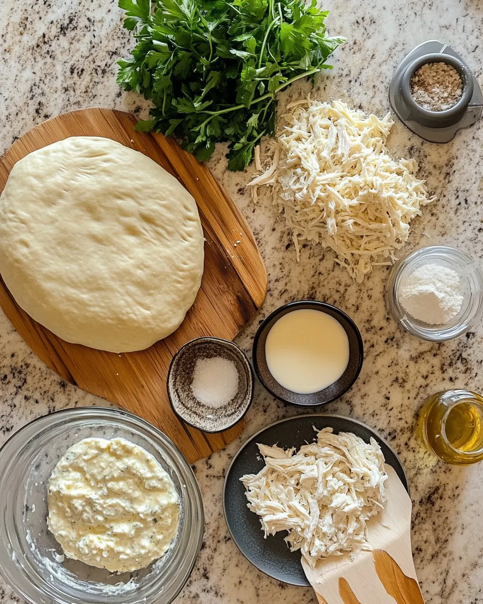 Ingredients for Crispy Chicken Alfredo Air Fryer Calzones: A Delicious Twist on a Classic Favorite