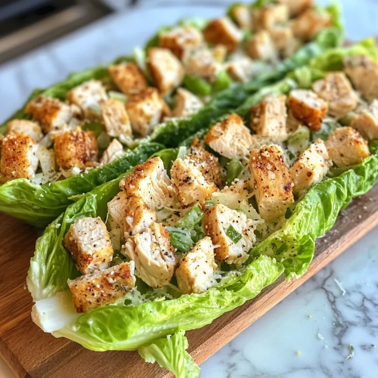 Photo of featured for Savor the Crunch: Delightful Chicken Caesar Lettuce Boats for a Guilt-Free Treat