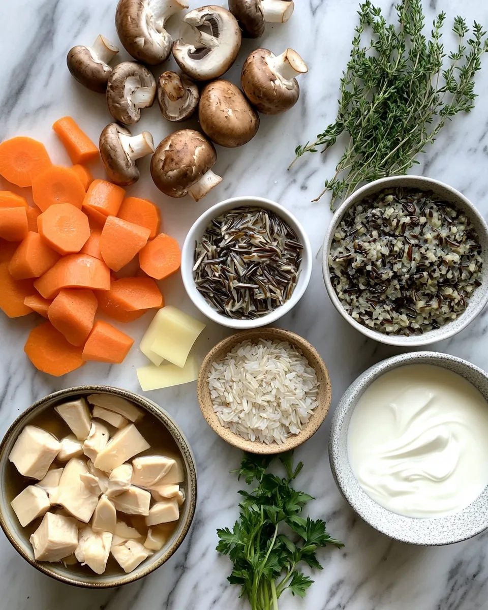 Ingredients for Hearty and Wholesome: Discover the Comfort of Chicken Mushroom Wild Rice Soup