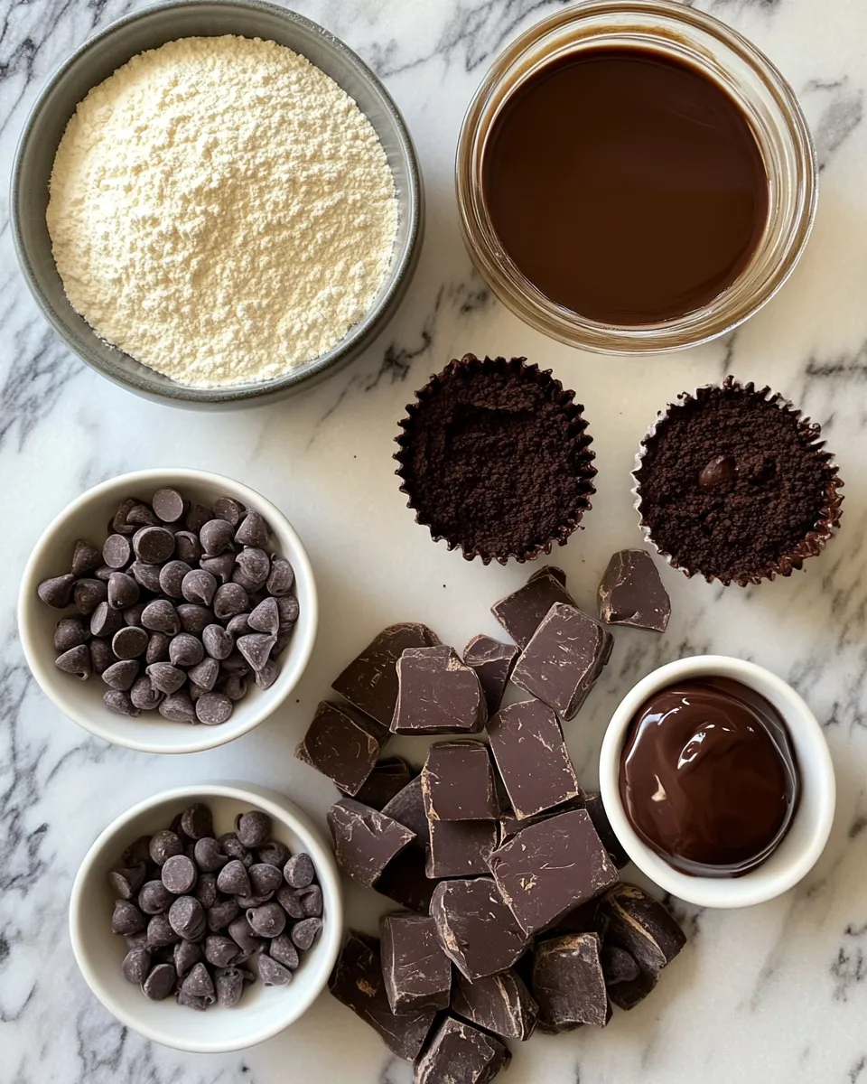 Ingredients for Irresistible Chocolate Chip Cookie Dough Cups: A Sweet Indulgence You Can't Resist