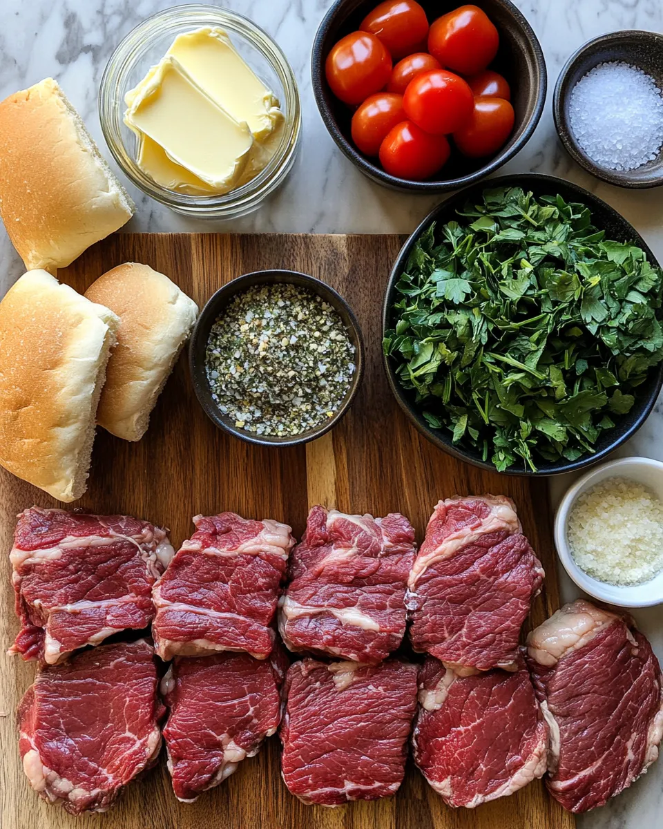 Ingredients for Saddle Up for Flavor: Irresistible Cowboy Butter Steak Sliders