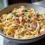 Photo of featured for Indulge in Comfort: Creamy Garlic Salmon Pasta That Will Make Your Taste Buds Dance