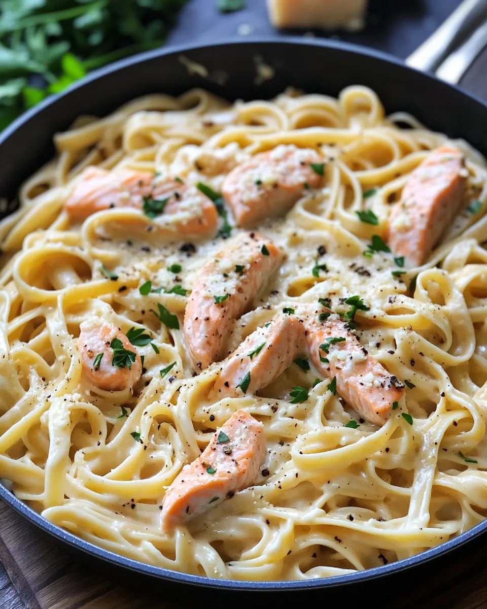 Ingredients for Indulge in Comfort: Creamy Garlic Salmon Pasta That Will Make Your Taste Buds Dance