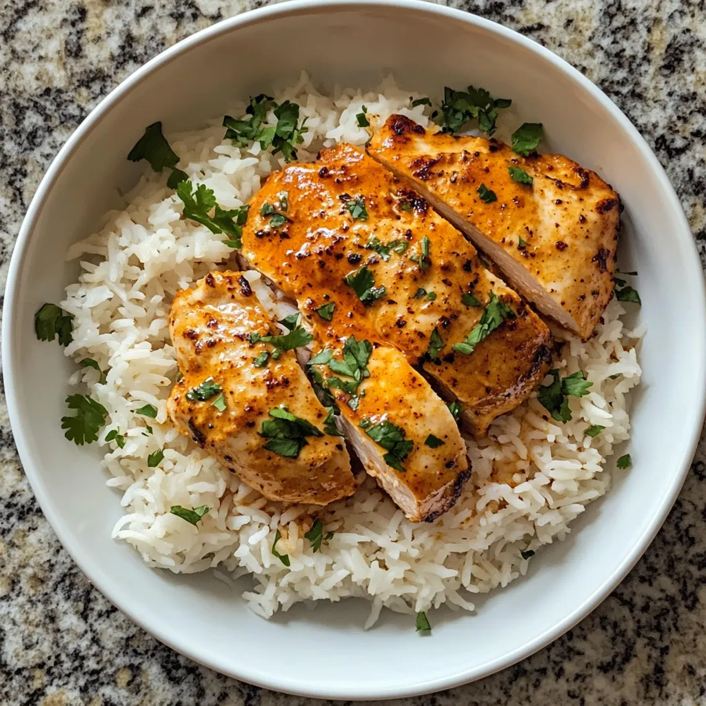 Photo of featured for Savor the Spice: Creamy Peri-Peri Chicken Served with Irresistible Garlic Rice