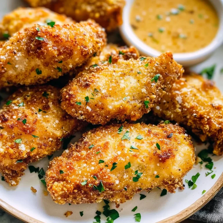 Photo of featured for Irresistibly Crunchy Crispy Parmesan Chicken with Luscious Garlic Sauce