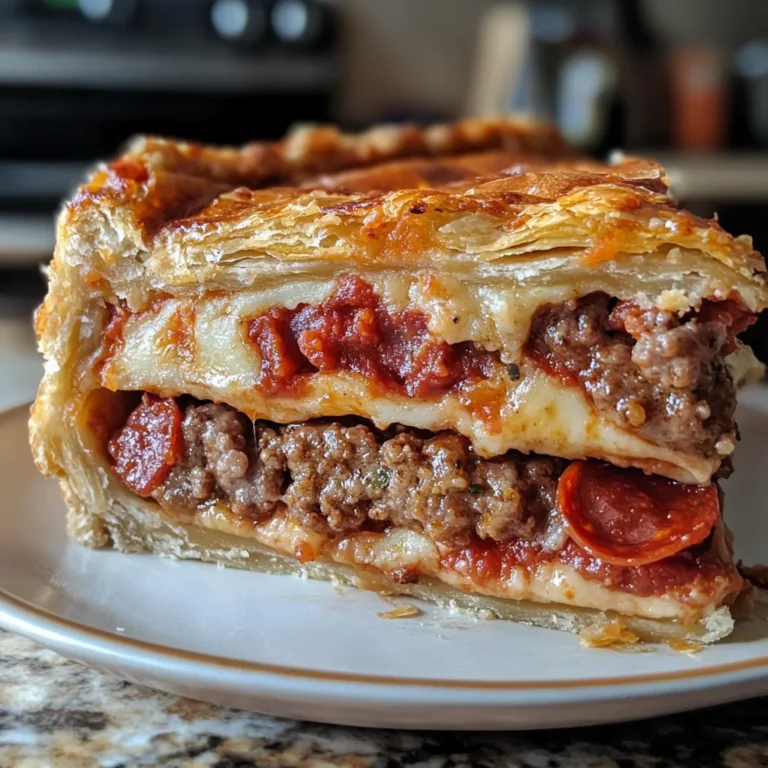 Photo of featured for Savory Layers: Indulge in Deep Hamburger Beef Sausage & Pepperoni Pie