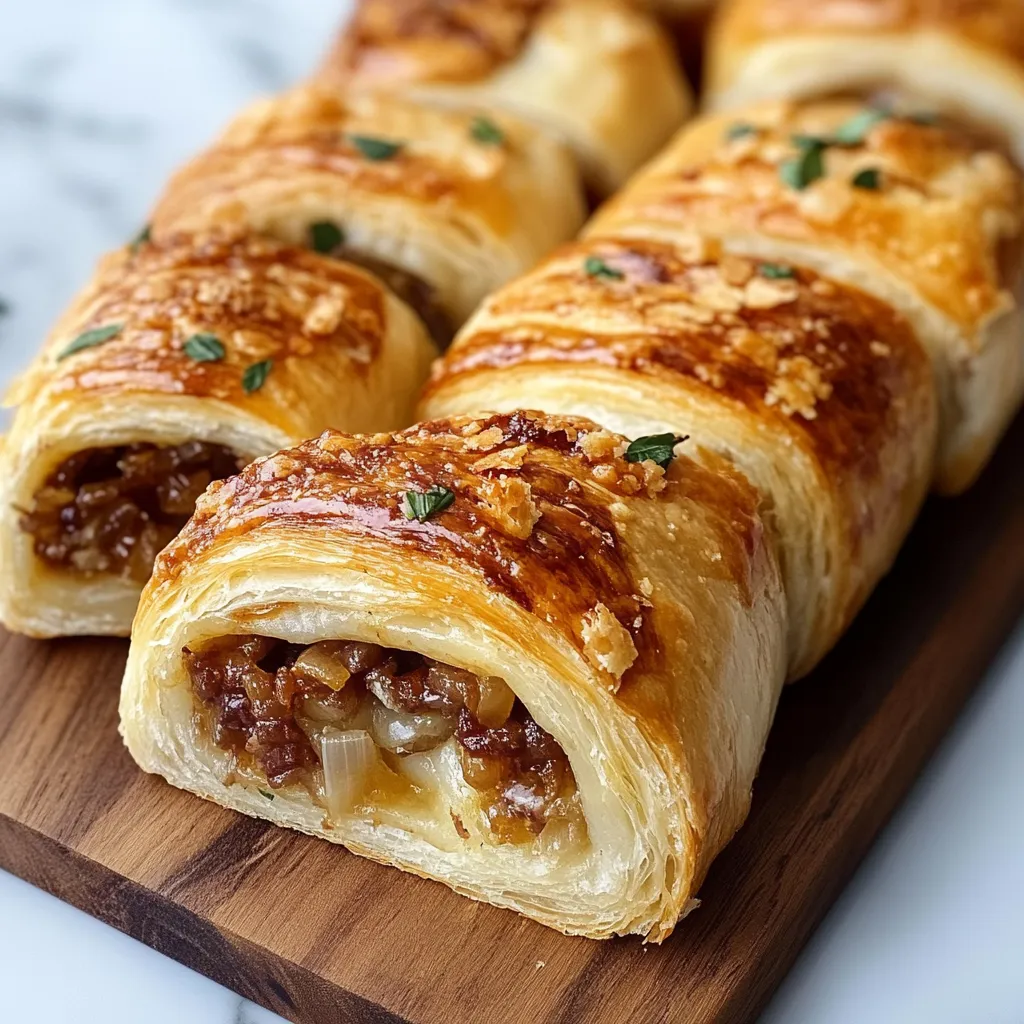 Photo of featured for Savory Sensation: Indulge in Delectable French Onion Sausage Rolls