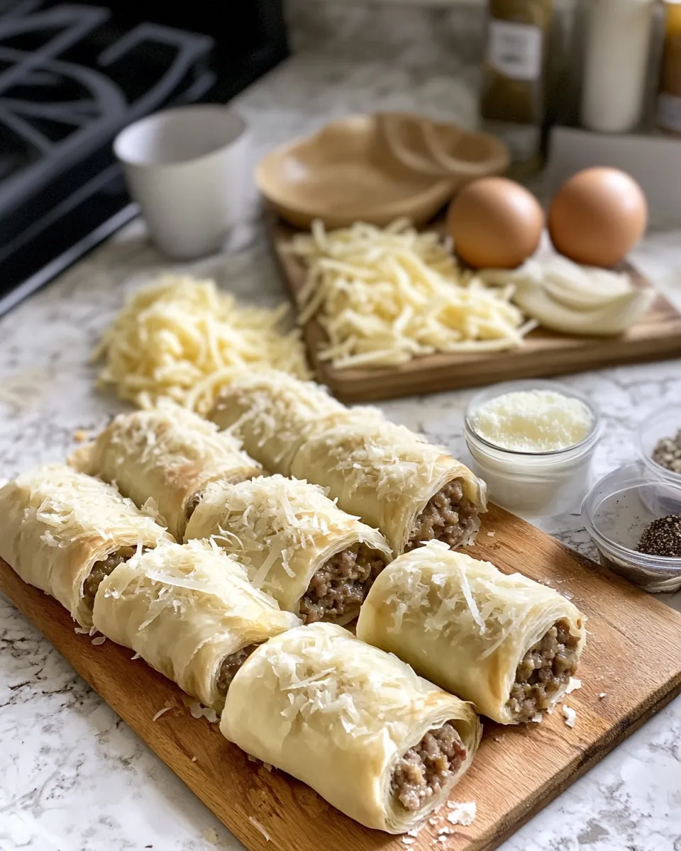 Ingredients for Savory Sensation: Indulge in Delectable French Onion Sausage Rolls