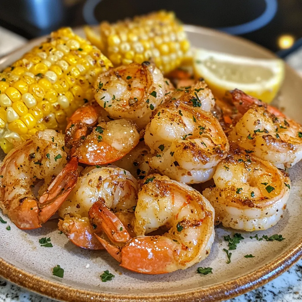 Photo of featured for Savor the Flavor: Garlic Butter Baked Shrimp with Corn Delight