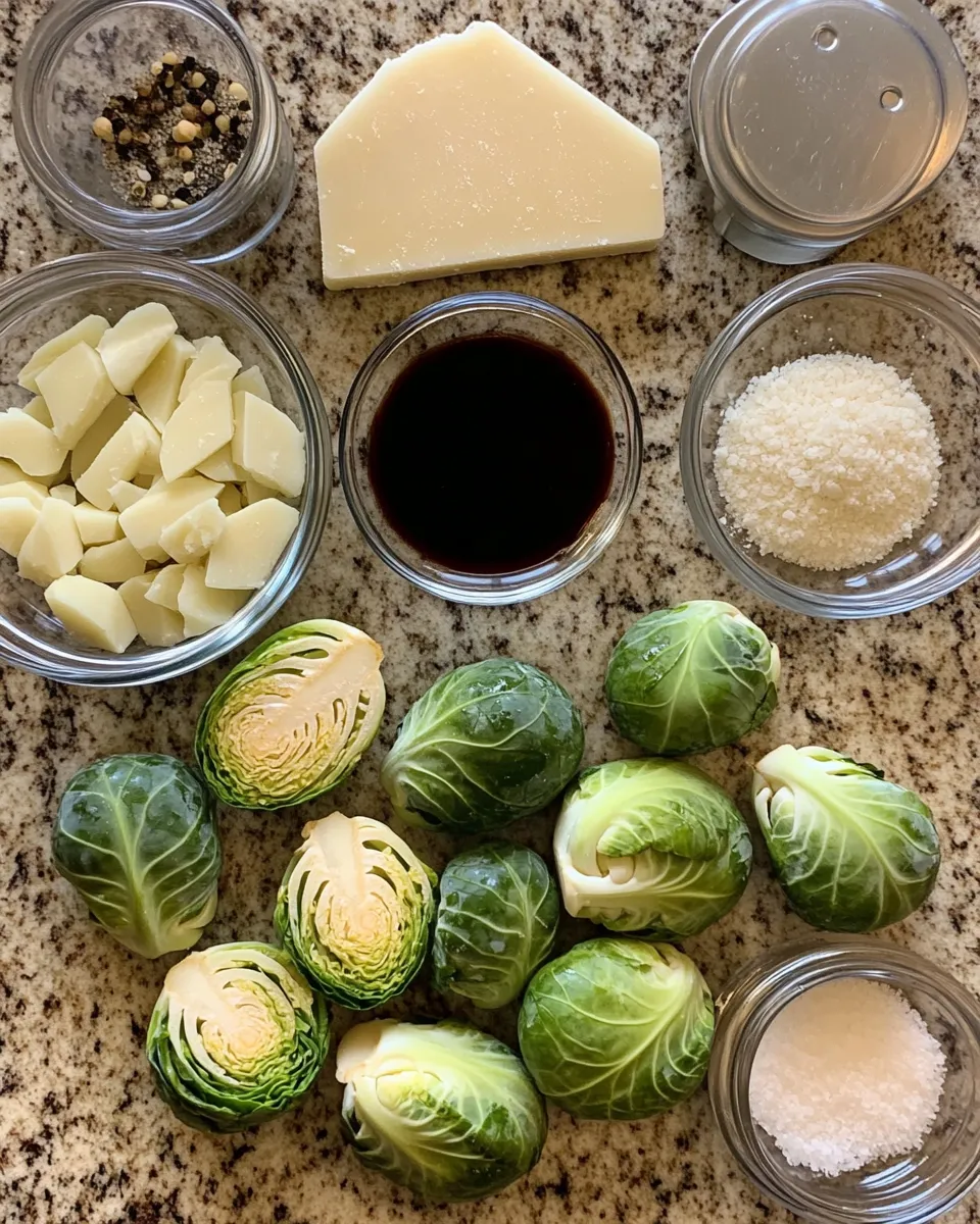 Ingredients for Savor the Flavor: Irresistible Garlic Parmesan Roasted Brussels Sprouts