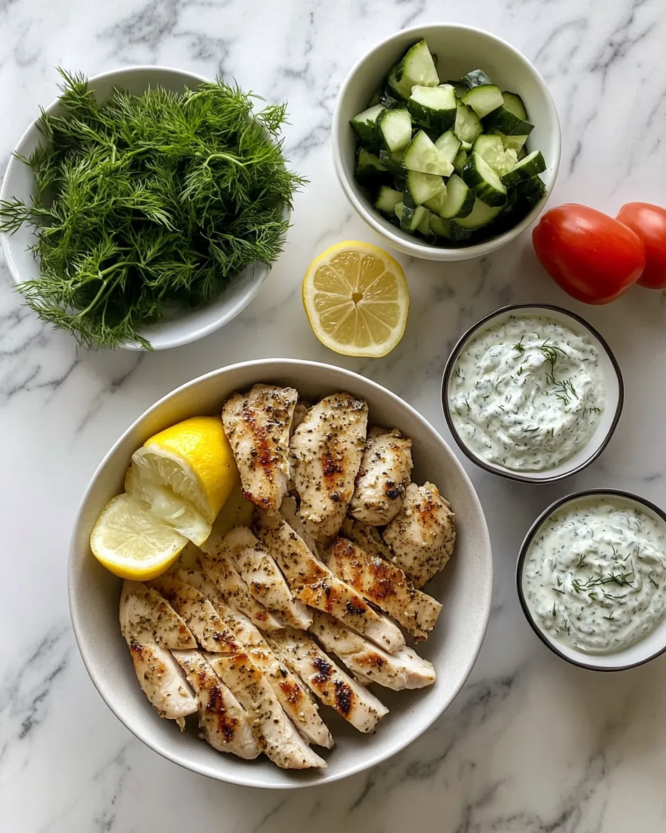 Ingredients for Savor the Flavor: Greek Chicken Gyros with Refreshing Cucumber Tzatziki