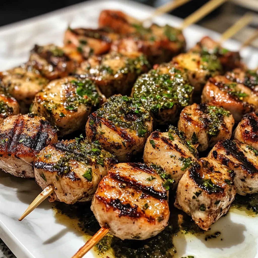 Photo of featured for Savor the Flavor: Grilled Surf and Turf Skewers with Zesty Chimichurri