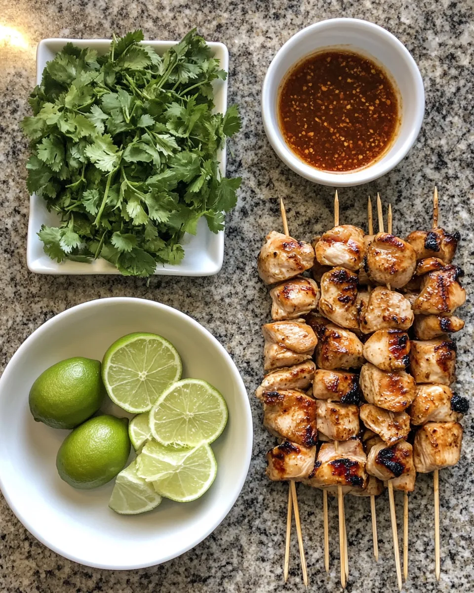 Ingredients for Savor the Flavors of Summer with Grilled Thai Coconut Chicken Skewers
