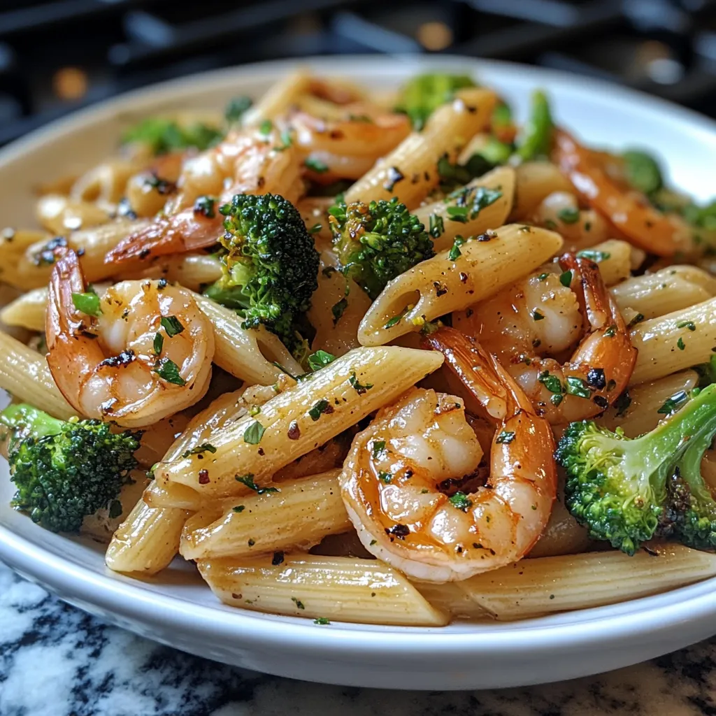 Photo of featured for Sweet and Savory Delight: Honey Soy Shrimp with Roasted Broccoli Penne