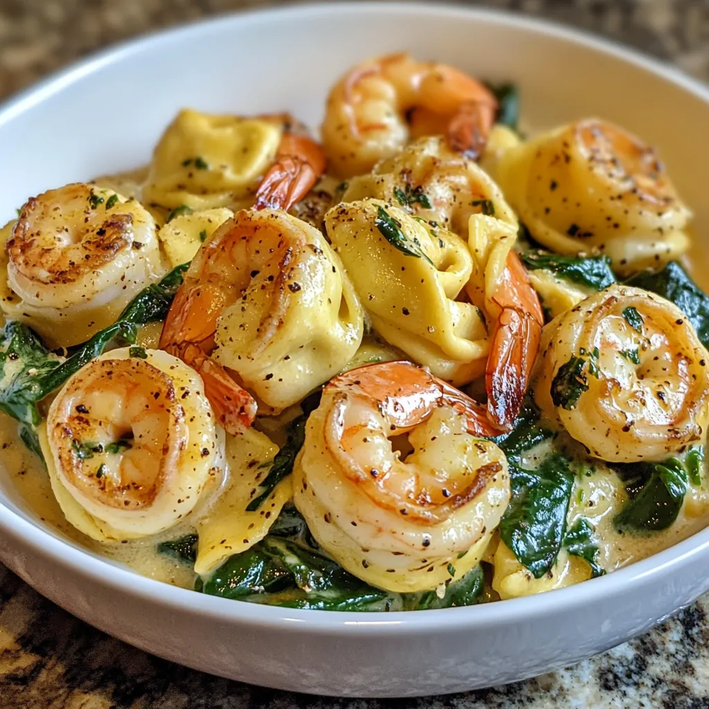 Photo of featured for Savor the Zest: Lemon Garlic Butter Shrimp and Spinach Tortellini Delight