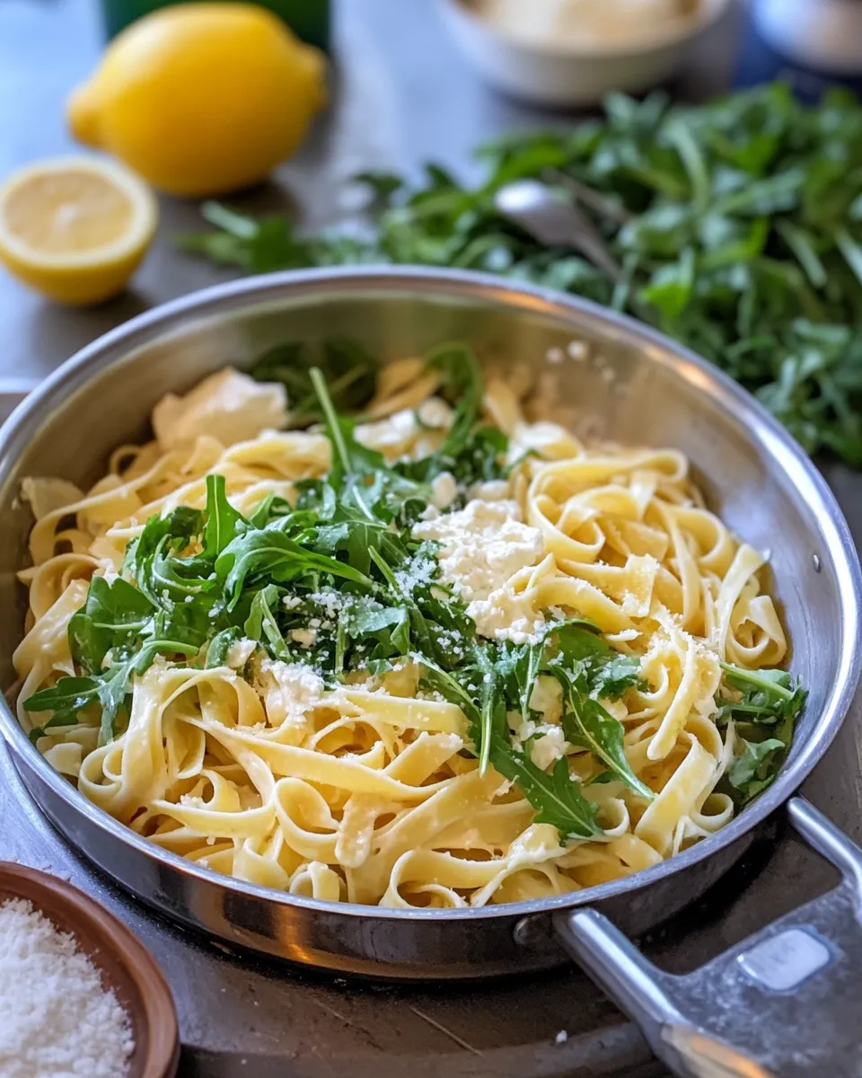 Ingredients for Zesty Delight: Lemon Ricotta Pasta with Arugula for a Fresh Twist