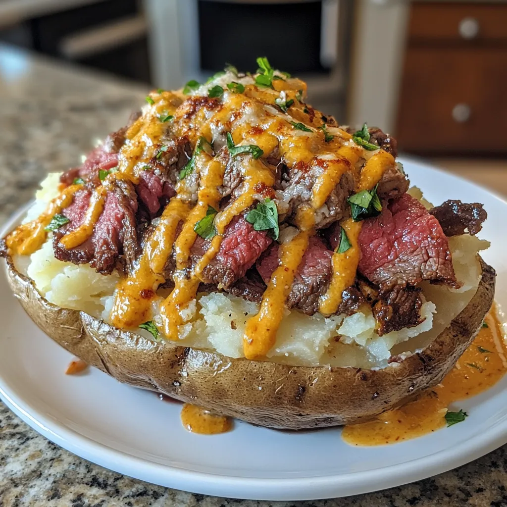 Photo of featured for Satisfy Your Cravings: Ultimate Loaded Baked Potato with Steak Delight