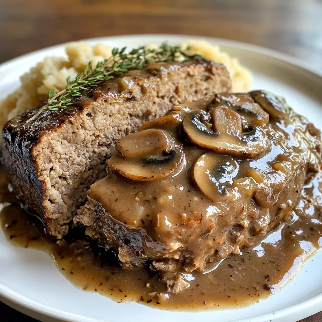 Photo of featured for Savory Comfort: Perfect Meatloaf with Rich Mushroom Gravy