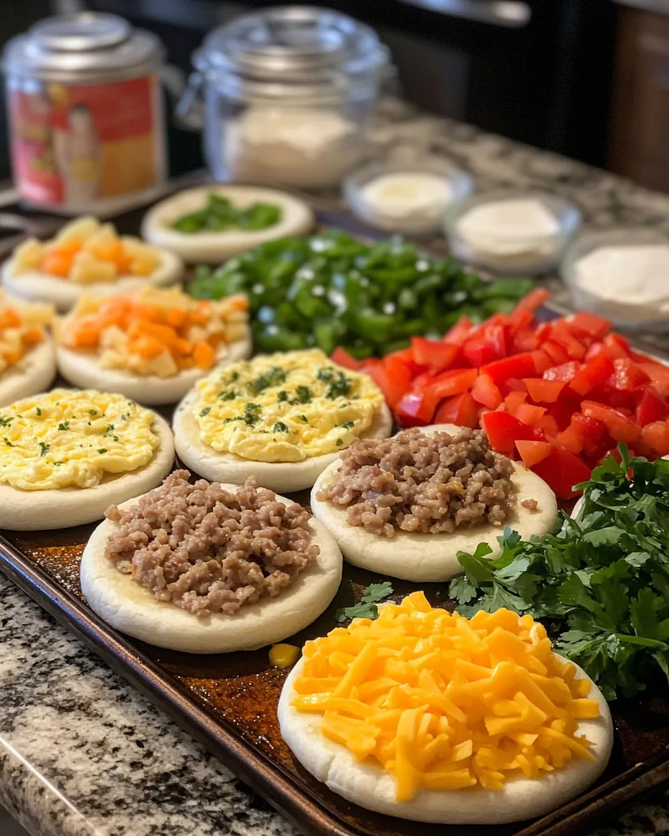 Ingredients for Rise and Shine with Muffin Breakfast Pizza: The Ultimate Morning Treat