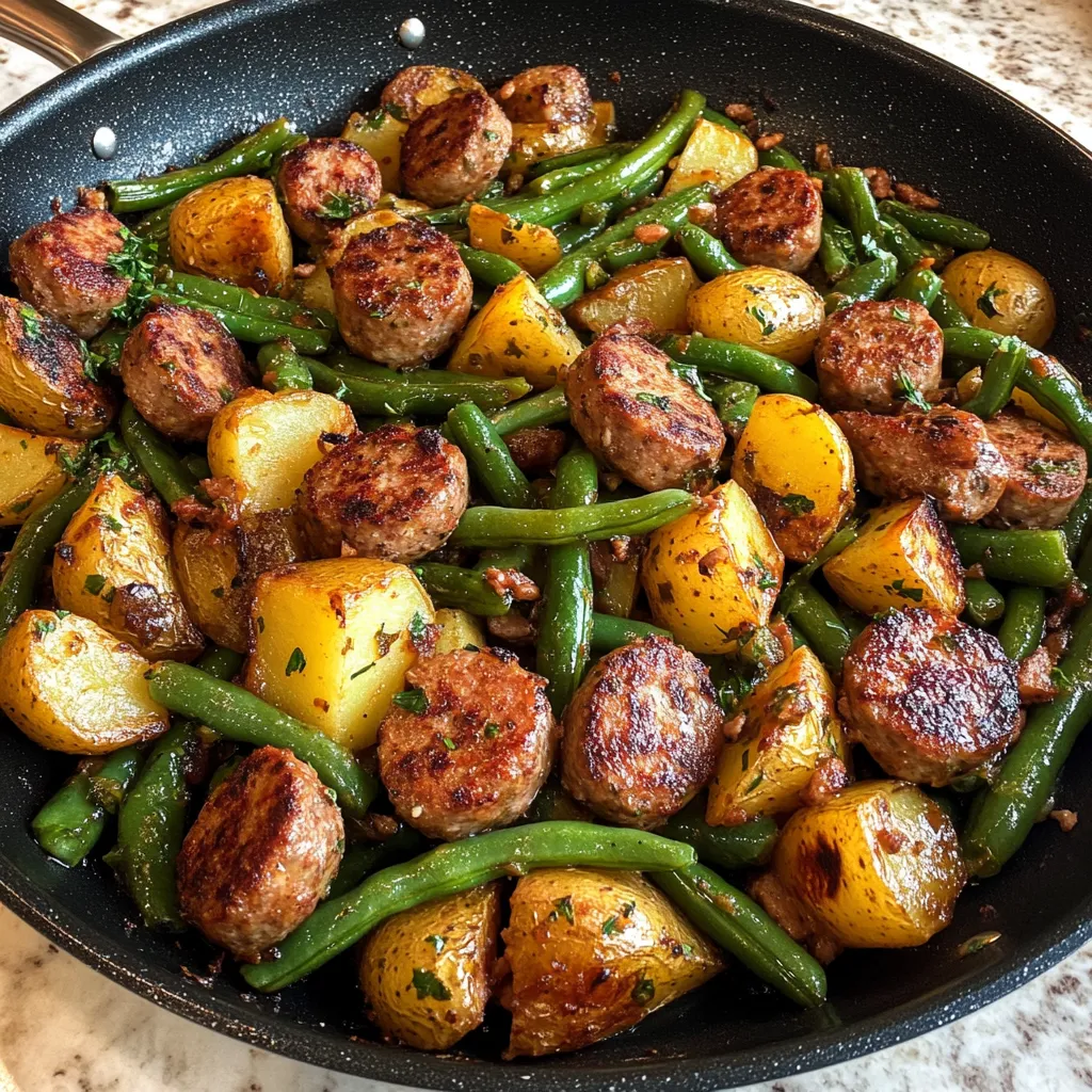 Photo of featured for One-Pan Wonder: Savory Sausage with Green Beans and Potatoes